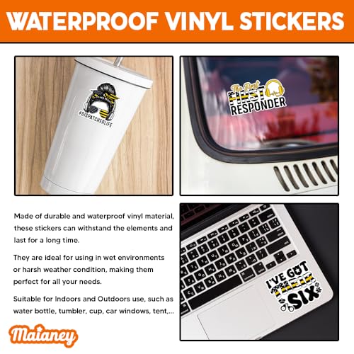 Image of MAIANEY [10Pcs, 3 inchx3 inch] 911 Dispatcher Stickers Pack of 10 - First Responder Vinyl Decals for Dispatch Life Laptop Water Bottle Helmet Notebook - Emergency Operator Gift for Women Men