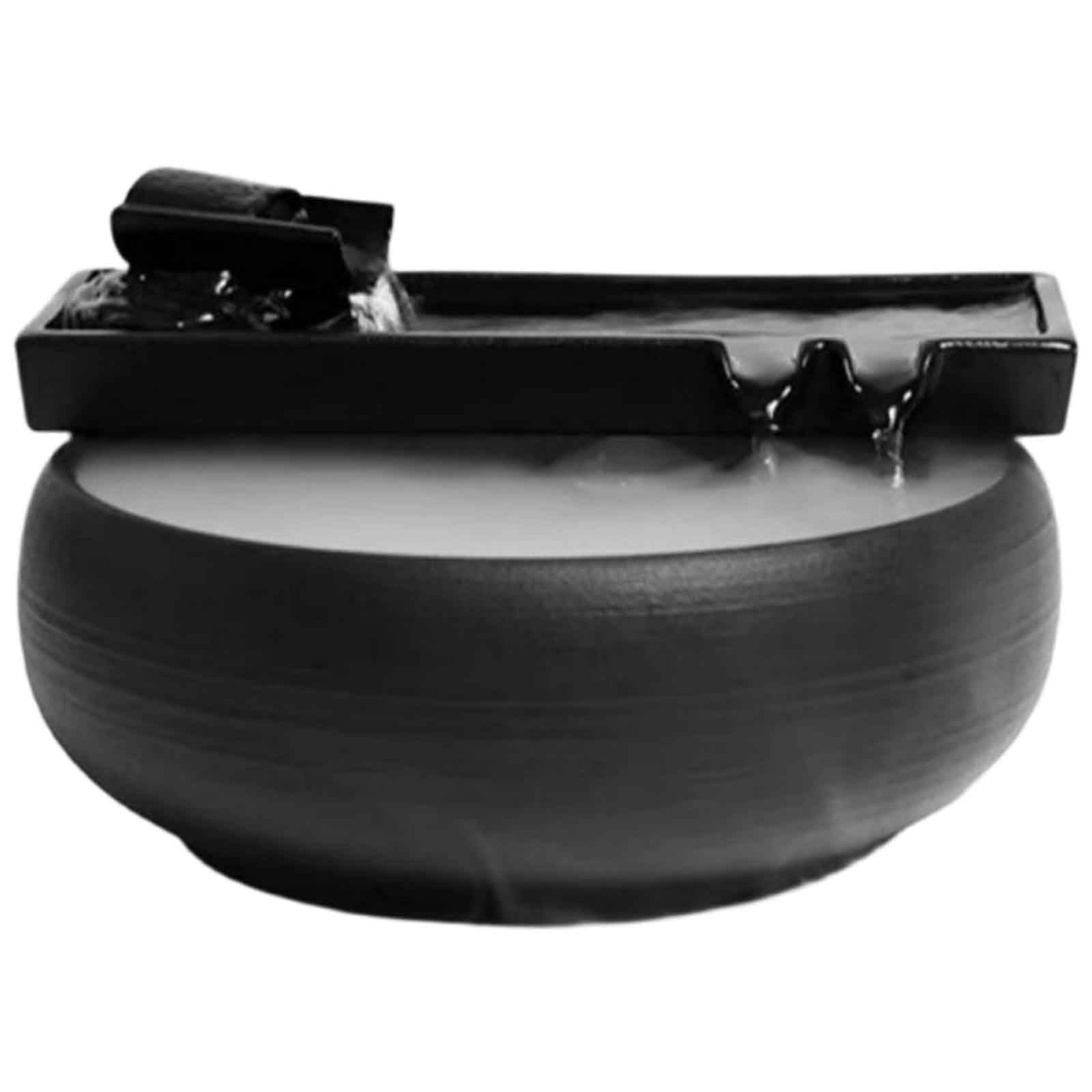 Desktop fountain, Tabletop Fountain Indoor Waterfall Meditation Office Relaxing Ambiance for Home and Décor(A~small~with Atomizer)