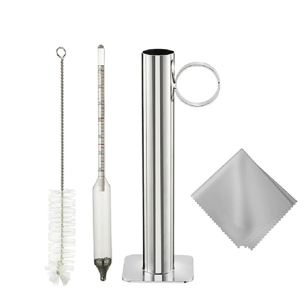 Littimoon Maple Syrup Hydrometer Test Cup Kit Maple Syrup Density Kit Stainless Steel Maple Syrup Kit A