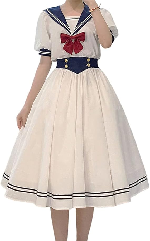 Amazon Co Jp ワンピース 膝丈 レディース 半袖 ワンピース セーラー風 夏 ロングワンピ Jk 海軍風 シンプル 気質 スプリット ハイウエスト 着痩 服 ファッション小物 Amazon Co Jp ワンピース 膝丈 レディース 半袖 ワンピース セーラー風 夏 ロングワンピ Jk 海軍風 シンプル 気質 スプリット ハイウエスト 着痩 服 ファッション小物
