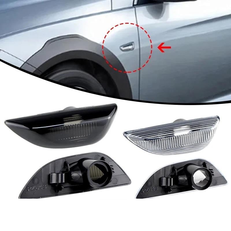 Per Buick Per Encore 2PCS Auto Indicatori Di Direzione Parafango Laterale Indicatore Di Luce Borsette Custodia Sinistra E Destra 2013-2020 Freccia Laterale(2PCS Black Shell)