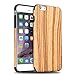 TENDLIN Cover iPhone 6s Legno Ibrida Silicone TPU Flessibile Custodia per iPhone 6 And iPhone 6s, in Legno di Teak