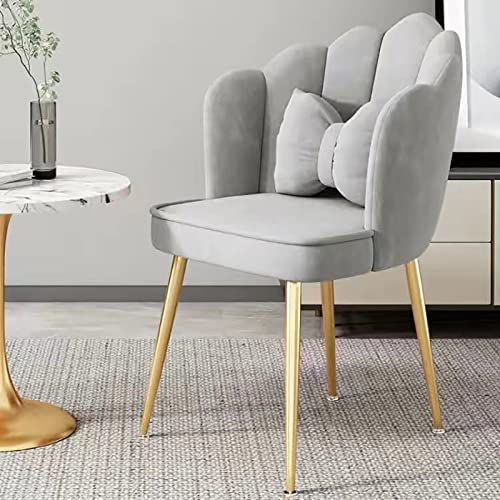 Chaise d'ordinateur chic avec assise rembourrée en velours