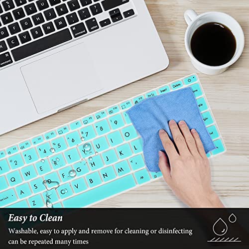 Keyboard Cover Skin For Asus E410 L410 L410Ma-Db02 14 Inch, Asus Vivobook S14 S433 S433Ea S433Fl S433Fa S435 S435Ea M433/Vivobook Flip 14 Tm420/Vivobook 14 M413 X413 K413,Asus Zenbook 14 Cover-Mint #TOP5
