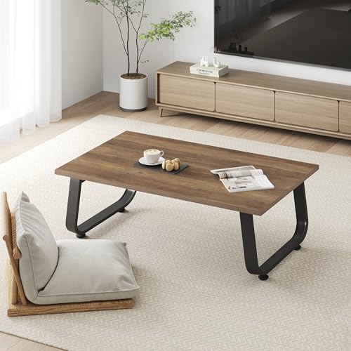 IBF テーブル 折りたたみ ローテーブル リビングテーブル 折り畳み センターテーブル コーヒーテーブル ちゃぶ台 オリタタミ おしゃれ 一人暮らし 組立不要 幅100×奥行50×高さ32cm（ラスティックオーク）