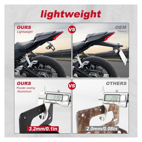 Support Plaque YZF-R125 Queue Arrière Moto Bien Rangée Finition Supérieure - 5