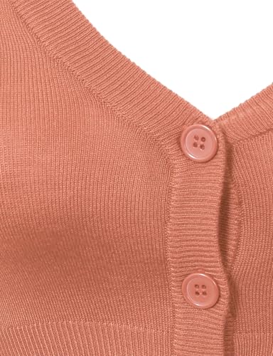 Image of Allsense Women's Cropped Bolero Shrug Cardigan | 3 /4 Sleeve, Button Down, Lightweight Knit Sweater