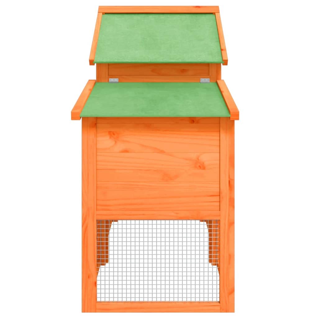 Gallinero de madera de pino, 186,5 x 58,5 x 113 cm, gran gallinero con nido, rampa y caño, para gallinas, conejos y patos, marrón, madera maciza