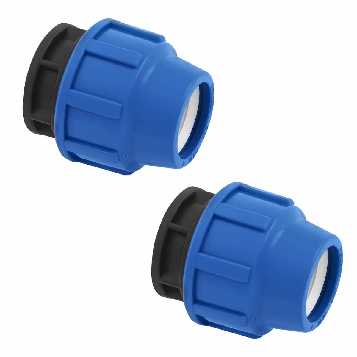 Raccords de tuyau d’eau – Bouchon 25 mm – Raccord de plomberie de compression PN16 - Stop de 25mm – connecteur compatible avec tuyaux en polyéthylène PE 80 et PE100-2 pièces