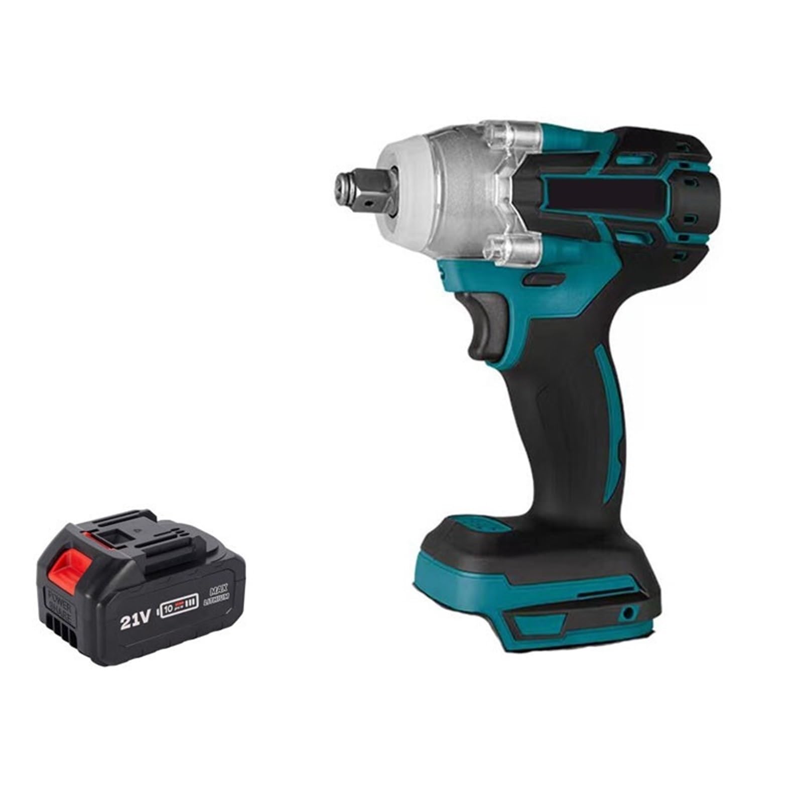 Llave de Impacto Llave De Impacto Eléctrica Inalámbrica, Llave Eléctrica Sin Escobillas, Taladro Manual, Herramienta Eléctrica For Batería De 21V(1 Big Battery)