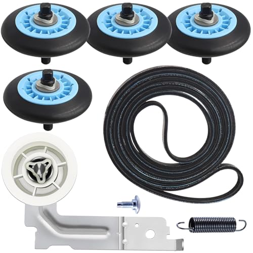 Upgraded Dryer Repair Kit Dryer Roller Kit for Samsung DVG50A8600V/A3 DVG50A8800V/A3 DVG50M7450P/A3 DVG50M7450W/A3 DVG50R5200W/A3 DVG50R5400V/A3 DVG50R5400W/A3 DVG50R8500V/A3 DVG50R8500W/A3