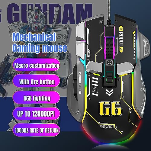 Ratón para juegos G6 ergonómico: reduce la fatiga con sus botones programables 2
