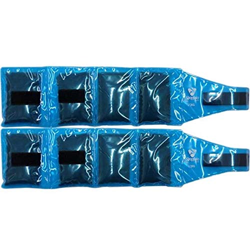 Tornozeleira Shopfisio - Caneleira Multifuncional Flexível - Par - 0,5Kg - AZUL