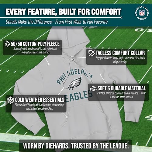 Image of Team Fan Apparel NFL Gameday Hoodie Pullover Sweatshirt for Men and Women | Officially licensed NFL Gameday fleece pullover - kangaroo pocket, ribbed cuffs, drawstring hood, unisex fit