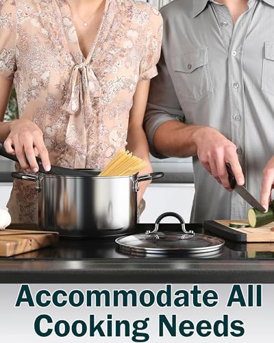 Cook N Home 10-Piece Stainless Steel Cookware Set, Silver