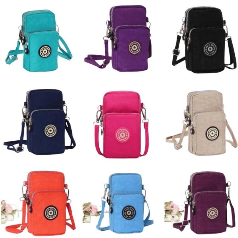 Bolsa feminina Pequena Nylon impermeável casual Transversal tiracolo.