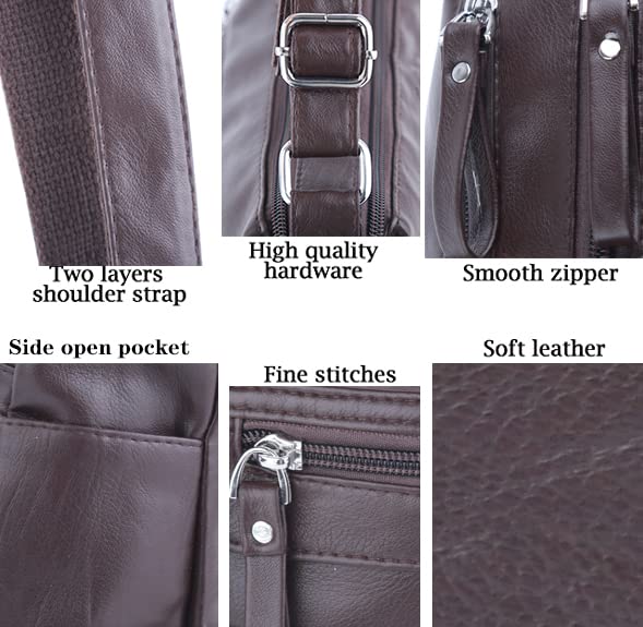 Image of ELDA 10 Pockets Crossbody Purses for Women Medium Pocketbooks Lightweight Ladies Satchel Bag Multi Pocket Shoulder Handbag