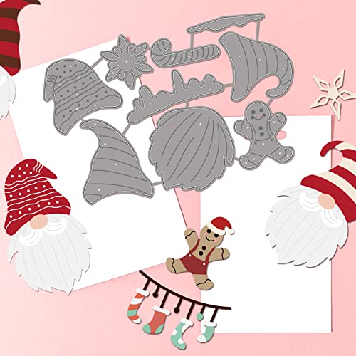 GLOBLELAND Christmas Gnome Cup Cutting Dies Metal Christmas Santa Dwarf Snowflake Die Cuts Template for Paper Card Making Decoration DIY Scrapbooking Album Craft Decor - Image 3