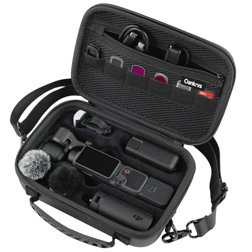 Oankrvs Osmo Pocket 4 Carrying Case Shoulder Bag for DJI Osmo Pocket 4/3 Creator Combo/Xtra Muse Compatible with Osmo Pocket 4/3 Battery Handle Includes Removable Shoulder Strap