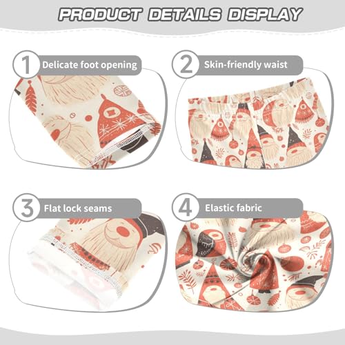 KLL Christmas Texture Gnomes Red Candies Girls Basic Leggings Comfortable High Waisted Yoga Pants Exercise3