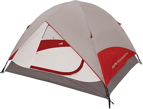 ALPS Mountaineering Meramac - Tienda de campaña para 4 personas, gris/rojo