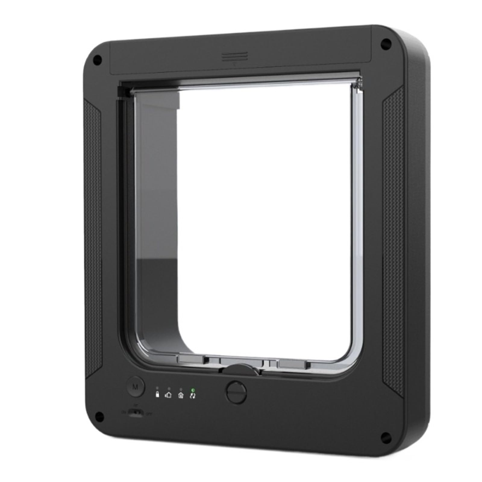 Cat Flap Sensing Smart Cats Door Control Direction Entry Exit Intelligent Recognition Hole Electronic Automatic(Black)
