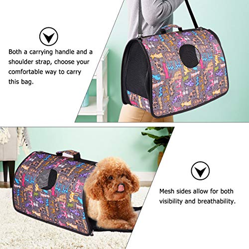 Mochila Balacoo para transporte de cães – Bolsa portátil para transporte de gatos com alça macia par
