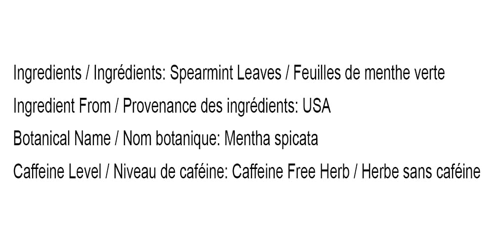 MARCOINA - Pure Spearmint Herbal Tea 227g - Cut Leaves, Loose, Caffeine-Free, Resealable Bag (8oz) - 3