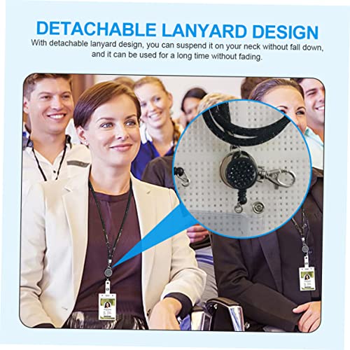 Porte-badge avec cordon et pochette transparente pour cartes d'identité
