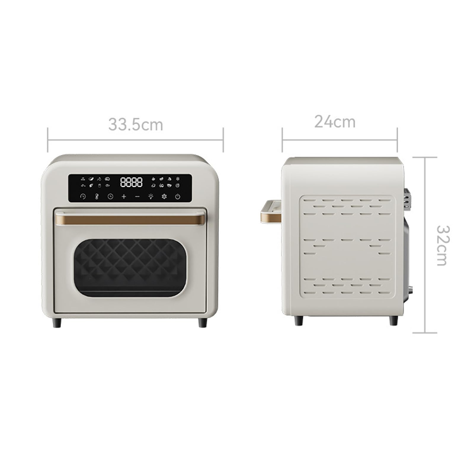 Wielofunkcyjny piekarnik elektryczny, domowy piekarnik elektryczny 15 l Wizualne pieczenie Piekarnik elektryczny Regulacja temperatury 0-230°c Odporny na wysokie temperatury i łatwy do czyszczeni