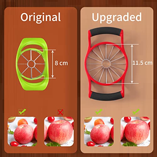 Newness Apple Slicer Corer, 16-Slice [Large Size] Durable Heavy Duty Apple Slicer Corer, Cutter, Divider, Wedger, Integrated Design Fruits & Vegetables Slicer For Apple, Potato, Onion And More, Red #TOP1
