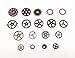 Blovess Yueton 100 Gram (Approx 70pcs) Assorted Antique Steampunk Gears Charms Pendant Clock Watch Wheel Gear for Crafting, Jewelry Making Accessory (Copper)