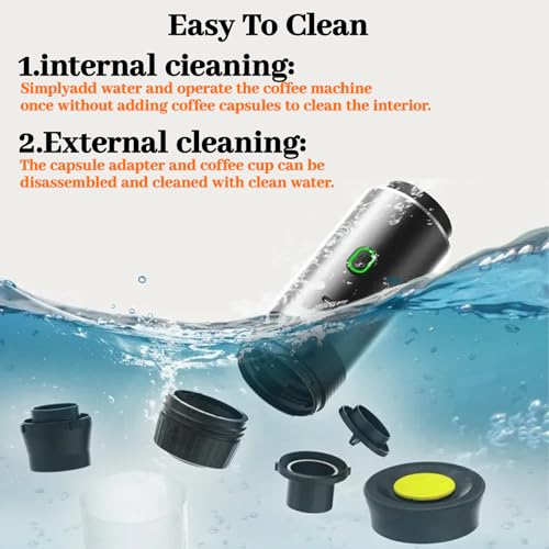 Image of Portable Coffee Maker Espresso Machine for Camping Travel Nano Home Office Gym Car Coffee Maker, Self Heating & USB-C Rechargable