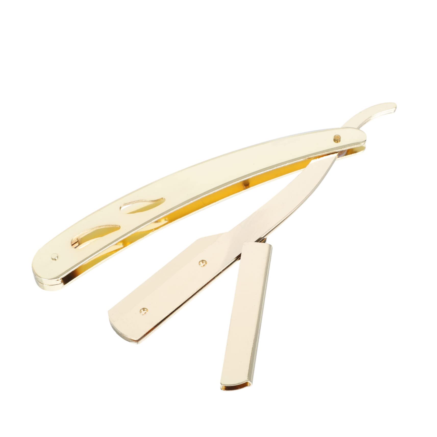 Healeved Beard Shaving Tool Gold Face Trimming Razor Barbers Manual Razor Safe Sturdy for