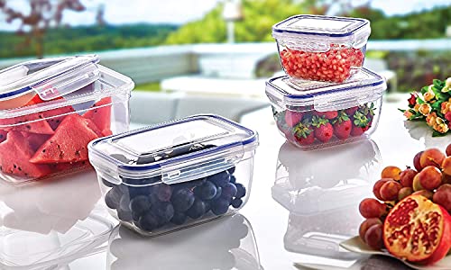 Image of Superio Food Storage Containers, Airtight Leak Proof Meal Prep Containers, Microwave and freezer safe, BPA-free Plastic, Set of 3,