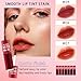 7 Colors Lip Tint Stain Set, Plumping Mini Liquid Lipstick, Korean Lip Gloss Moisturizing Natural, Multi-Use Lip and Cheek Tint, Long lasting Non-Stick Cup Waterproof，High Pigment, Vivid Color (SET A)