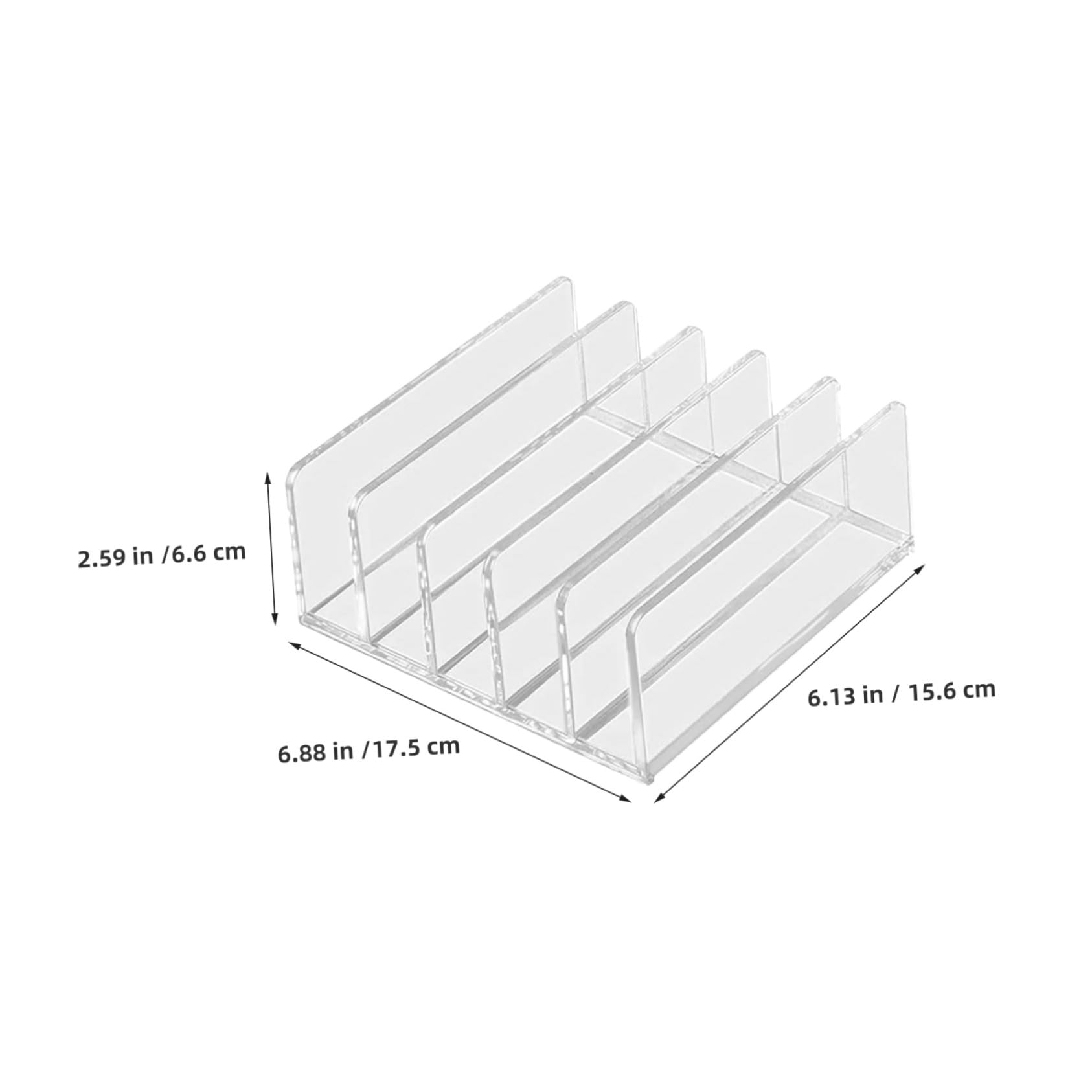 2 Sztuki Częściowy Organizer Dokumenty z Akrylu Stojak Biurko Pionowy Sorter Listy Praktyczny Pojemnik Papiery i Koperty Do Biura i Domu