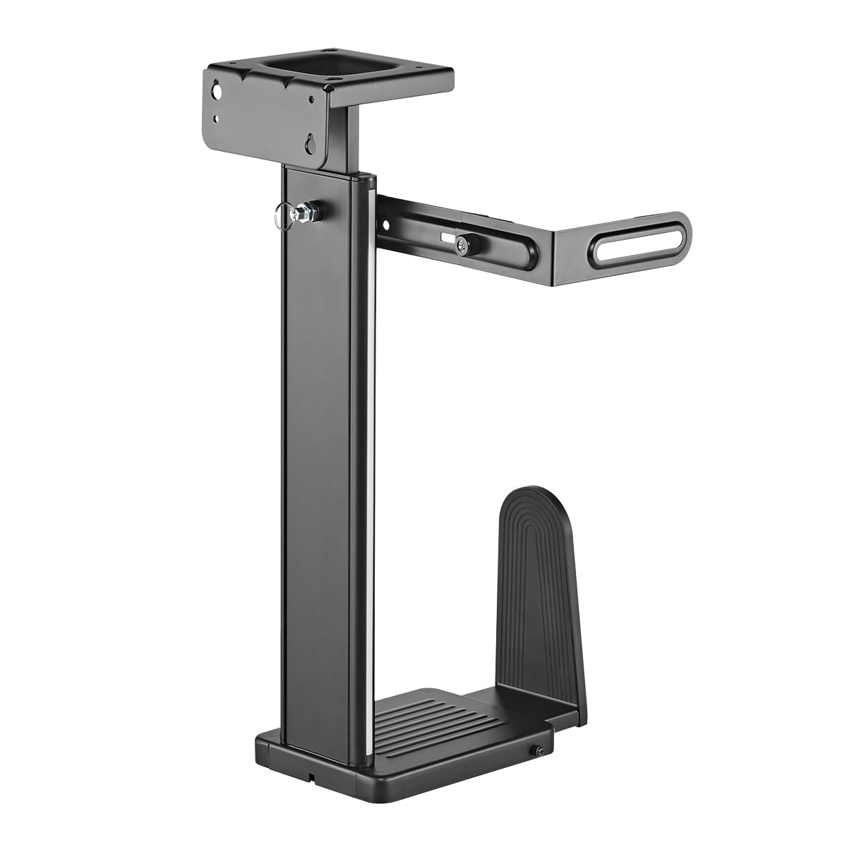 LogiLink EO0073 - PC-Halterung zur Untertisch- oder Wandmontage, Tragkraft bis 20 kg, Farbe: Schwarz