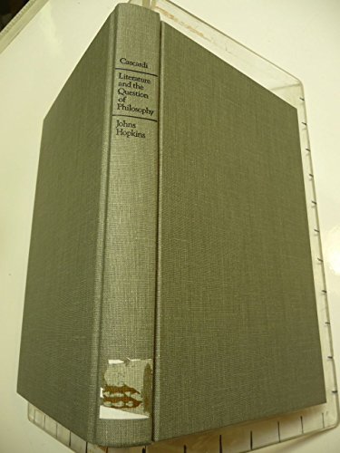 Literature and the Question of Philosophy 080183418X Book Cover