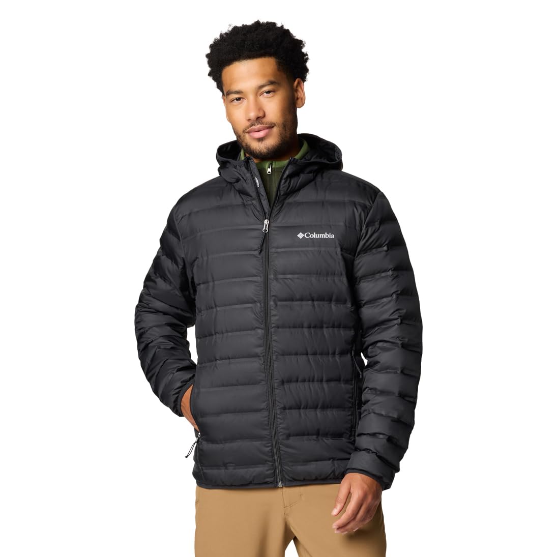 Columbia Lake 22 II – Herren-Daunenjacke mit Kapuze (Schwarz, Größe S)