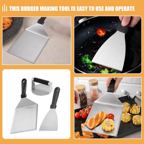 Set de herramientas para parrilla BESPORTBLE acero inoxidable 3 piezas miniatura 3