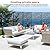 Meyoppm 72" H×47" W Metal Privacy Screen, Outdoor Indoor Privacy Screens with Stand Panels, Free Standing Decorative Privacy Screen for Patio