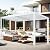 MASTERCANOPY 10’ X 13’ Louvered Pergola Outdoor Aluminum Patio Pergola with Adjustable Roof for Deck Backyard Garden (White)