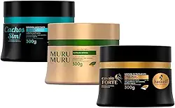 HASKELL Kit Cronograma Capilar para Cabelos Crespos: Hidratação, Reconstrução, Nutrição (3 Itens, 0.9L)