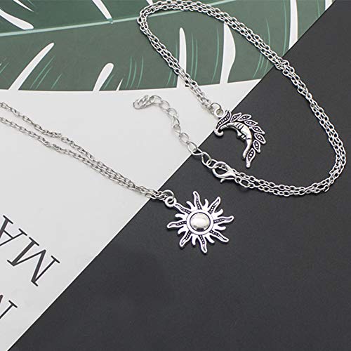 MJartoria Best Friend Necklace Sun and Moon BFF Necklace for 2 Friendship or Couples Matching Necklaces Jewelry Gifts4