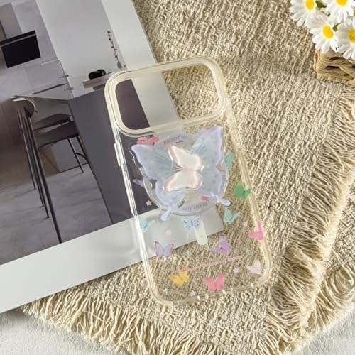 Coque iPhone 17 Pro Max MagSafe antichoc blanche motif papillon fille - 3