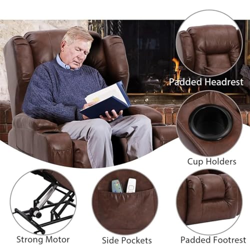 Sillón eléctrico reclinable con masaje color sólido miniatura 5