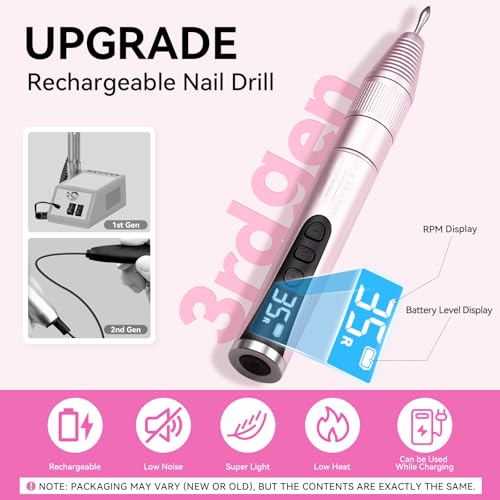 Professional Nail Drill Machine Rechargeable
