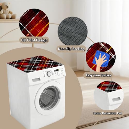 Image of Washer Dryer Top Cover Mat, Non-Slip Laundry Room Decor, Laundry Room Kitchen Appliance Decor Protector Size 23.6x19.7in