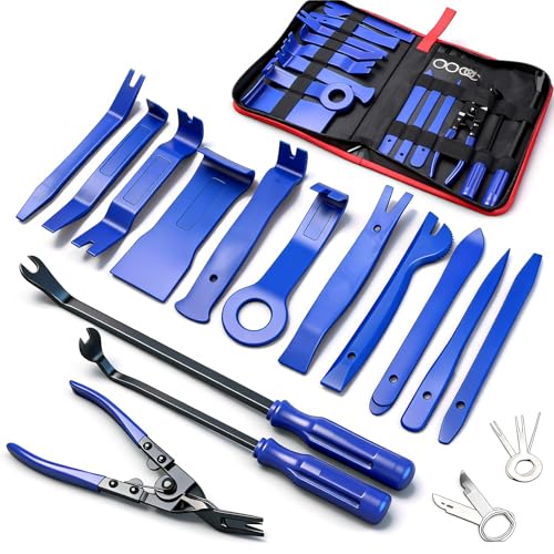 Poraxy 19Pcs Trim Removal Tool, Car Panel Dashboard Door Audio Trim...